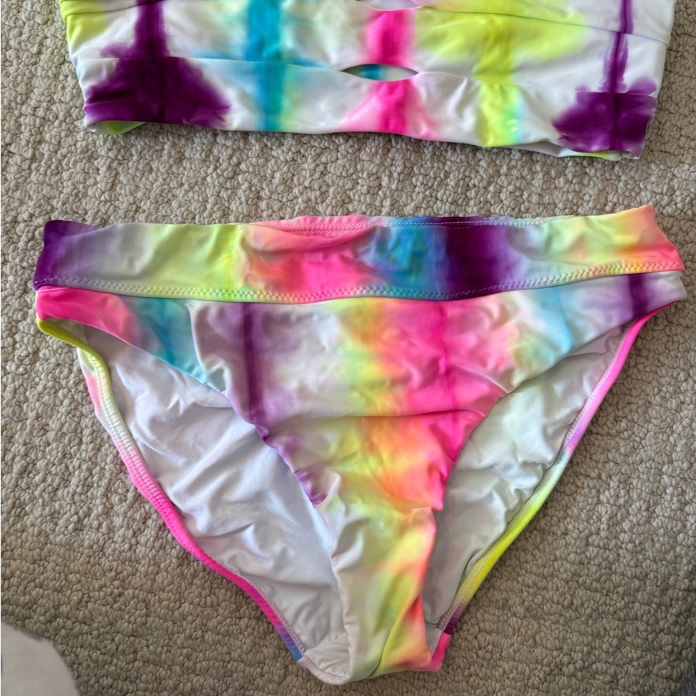 PilyQ (PQ) Colorful Tie-Dye bikini size M